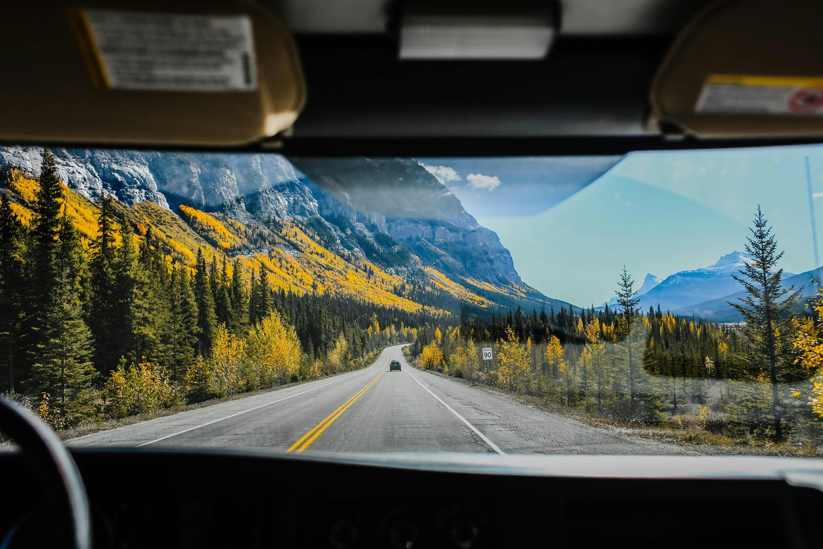 Driver's view through the windshield — AI dash cameras